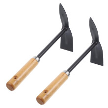 2Pcs Ergonomic Garden Hand Trowel Set with Wooden Handle, Heavy Duty Shovel for Planting and Flower Pots