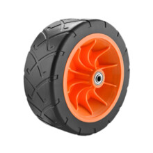 7.48 Inch Heavy Duty Replacement Wagon Wheel, Quiet Rolling Beach Cart Wheel for Garden – Orange