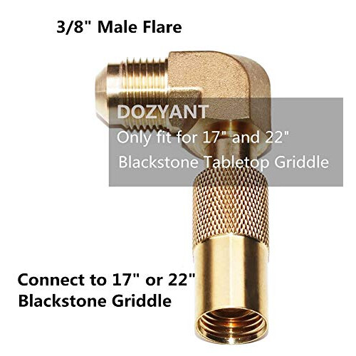 18FT RV Propane Quick Connect Extension Hose with Removable Elbow Adapter for Blackstone Griddle 1