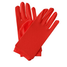 Stretchy Dance Gloves For Women Soft Milk Silk Comfortable-Red