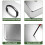 Square Griddle Grill Cover Lid 304- barHandle 21x21x5CM 6