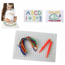 Thread Board for Kids, Sensory Thread Board, Threading Stitch Board for Kids