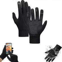 (Gray m) Dodorado Gloves, Premium Thermo Gloves, Unisex Winter Warm Touch Screen Gloves