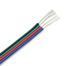 4 Pin LED Extension Cable 22AWG 2m for 5050 WS2812B RGB LED Strips, Stable Signal and Flexible PVC