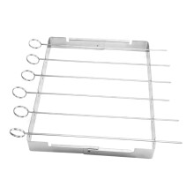 Stainless Steel BBQ Grill Rack with Metal Skewers, Even Heat Circulation, Easy to Clean for Outdoor and Home Grilling