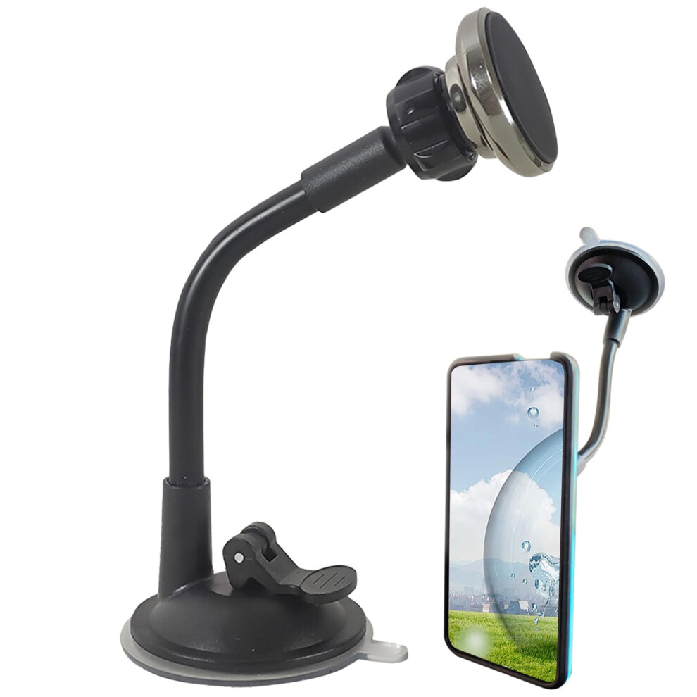 Magnetic Car Phone Mount With Strong Suction Cup, 360 Rotatable Holder For Dashboard And Windshield 9330225648406