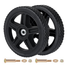 10 Inch Replacement Mower Wheels for Push Mowers, Non‑Slip Tread, Easy Tool‑ Installation, 2 Pack