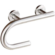 25cm Bathroom Grab Bar Stainless Steel Safety Handrail with Anti Slip Ergonomic Grip, 2‑in‑1 Wall Mounted Silver Rail