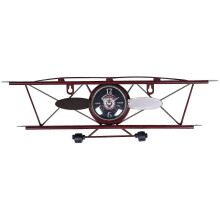 Creative Retro Aircraft Clock, Living Room, Dining Wall, Wall Decoration, Wall Hanging, Iron Orname