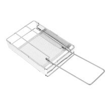Stainless Steel Grill Rack 2 in 1 Design for Toast and Ribs BBQ Easy Clean Compact Outdoor Cooking