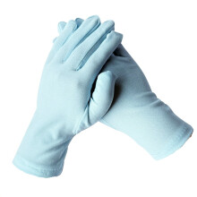 Stretch Gloves For Dancing Ladies Smooth Milk Silk-Light Blue