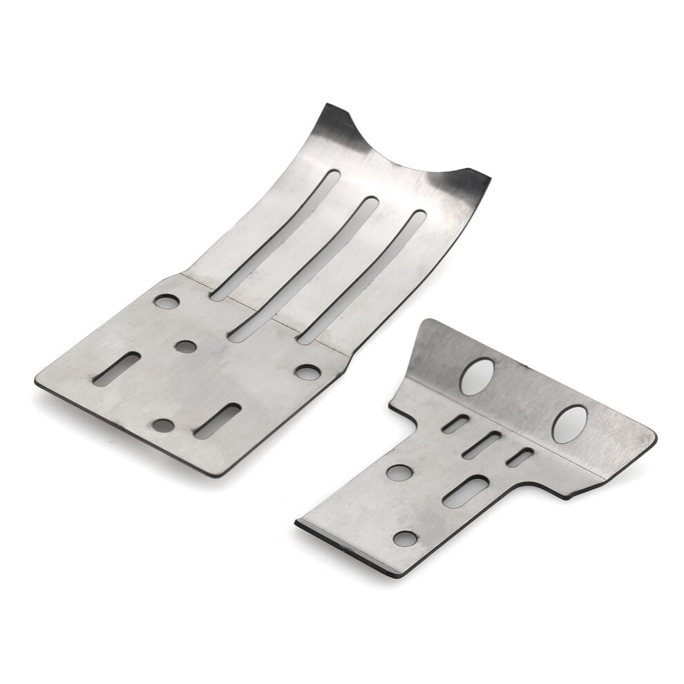 Stainless Steel Rc Chassis Armor Guard For Tamiya Bb01 Bbx 1/10 Scale, Front Rear Protection Upgrade Silver 9330225693031