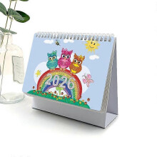 (Color1) DIY Diamond Art Painting 2026 Desk Calendar Ornament, Monthly Planner