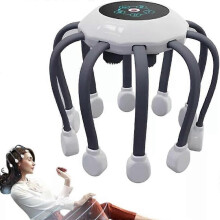 (White horn model) Octopus Head Massager Scalp, Electric Head Massager Scalp Stress Relax