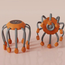 (Orange Circle) Octopus Head Massager Scalp, Electric Head Massager Scalp Stress Relax