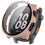 Smartwatch Protective Case with Tempered Glass Screen Protector for Keep Watch Pilot 1, Full Coverage Pink Design 1