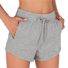 Short de Sport pour Femme avec Poches, en Coton Ăponge, Cordon de Serrage, pour L'ĂtĂ©, DĂ©contractĂ©, pour le Sport et le DĂ©tente Gris ArgentĂ© XL