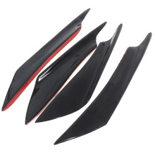 4pcs Universal Front Bumper Lip Splitter Fins Kit, Anti‑Collision Protection, Aerodynamic Style Upgrade