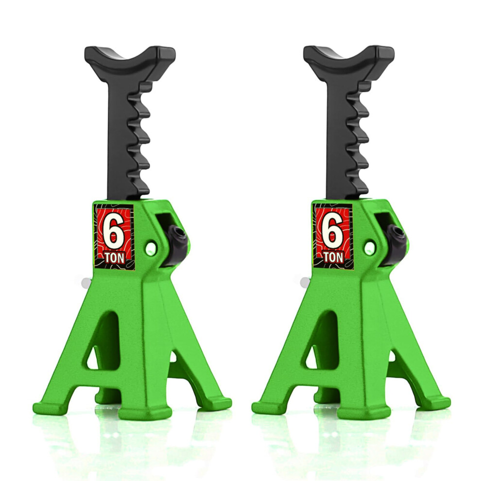 Rc Jack Stands 1/24 1/18 Scale Adjustable Height Durable Metal For Scx24 Trx4m Fcx24 Crawler 2Pcs Green 9310869702078