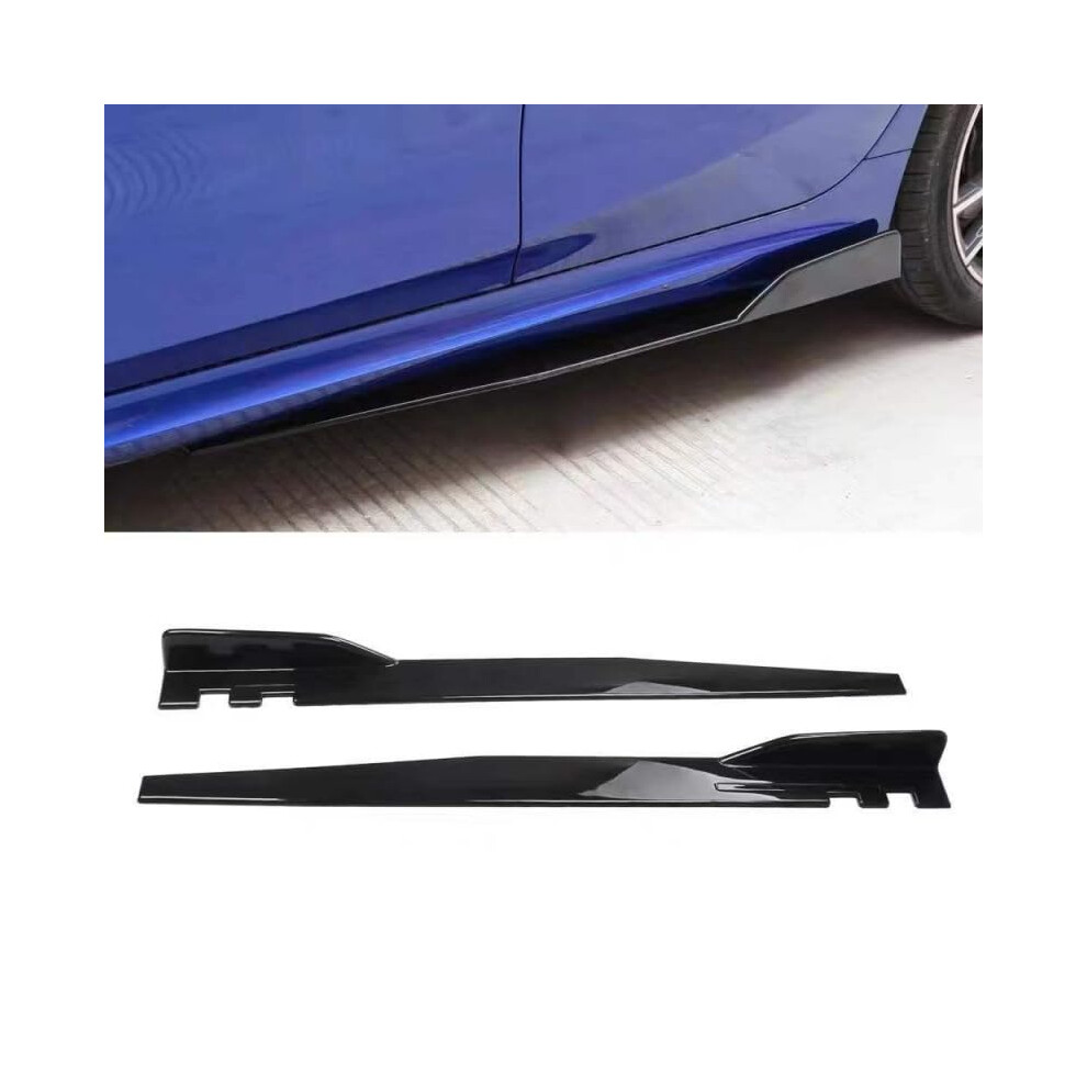 Side Skirts 2017Â2024 Carbon Fiber Extensions AntiâScratch Easy Install For Kia Stinger Black 9330225649939