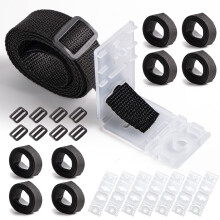24PCS Pool Solar Cover Reel Straps Kit for In Ground Swimming Pools, Durable Nylon, Easy Installation