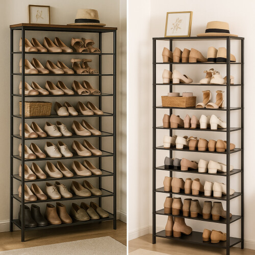 10 Tier Tall Shoe Rack 2