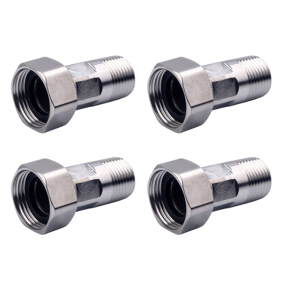 4Pcs Stainless Steel Water Meter Coupling LeakâResistant Pipe Fitting Connector For Booster Pump System 9310869657880