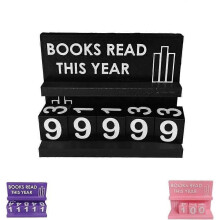 (Purple) Bookshelf Decor Book Read This Year Counter, Books Read This Year Counter