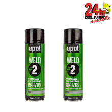 2 x U-Pol Weld #2 Zinc Primer Aerosol Spray Paint Fast Drying Adhesion UPol