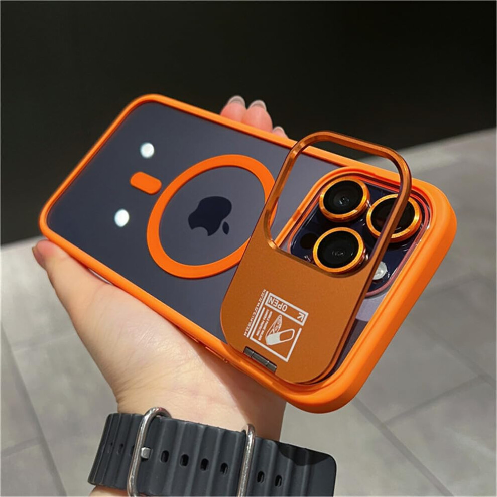 Case With Shockproof Dual Layer And Lens Protection For Iphone 15 Pro Max Orange 9330225650225