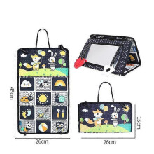 (black and white rabbit) Foldable Distorting Mirror ToyStimulates Visual Awareness,Vision Training