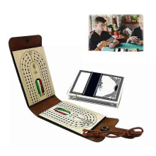 Cribbage Board Game Set, 2025 New Travel Cribbage Board with Playing Card Games