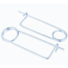 Steel Hitch Pin Clip 6x132mm Quick Lock Safety Pin Set for Farm Trailer Lawn Garden Use 2pcs