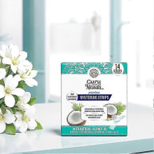 Natural Coconut Oil Teeth Whitening Strips Alcohol-Free Formula for Sensitive Teeth