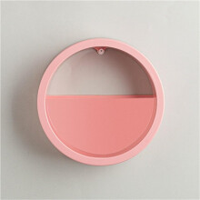 Round Wall Hanging Planter for Succulents and Air Plants, Pink 28CM Leakproof Modern Wall Mounted Decor