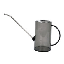 Long Spout Watering Can with Scale Ergonomic Grip SemiOpen Design for Indoor Plants Black