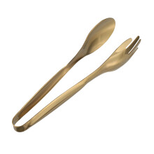 Golden Stainless Steel BBQ Tongs with Ergonomic Non‑Slip Grip, Heat‑Resistant Cooking Tool for Grill and Kitchen