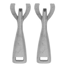 2pcs Heavy Duty Cast Iron Grilling Tongs and Pan Clamps Dual Clamp Design Secure Heat Grip for BBQ