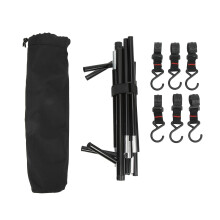 Camping Cookware Hanging Rack, Lightweight Aluminium Alloy Stand with 6kg Load Capacity for Outdoor Cooking