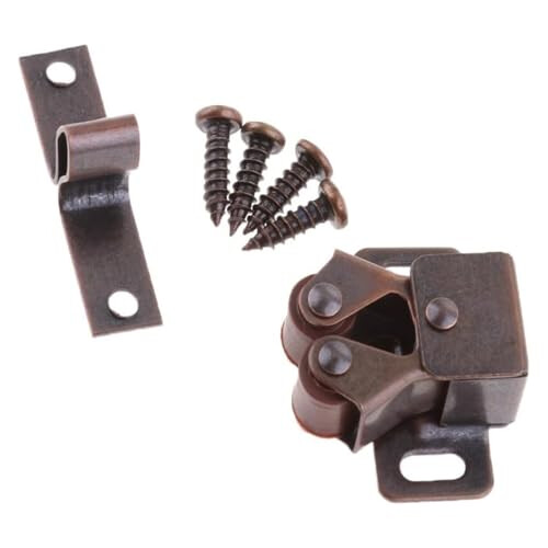 Cabinet Door Latch Silver Spring Loaded Catch for Cupboard Lock Heavy Duty Secure Closure 2