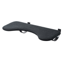 Under Desk Keyboard Tray with Ergonomic Arm Rest, Adjustable Clamp On Design and Memory Foam Cushion