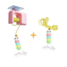 (Pink 2pcs) Celery Pets Autobounce USB-C Ceiling Cat Teaser, Meowvo Ceiling Cat Teaser