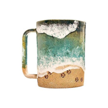 (15oz) O-cean Shoreline Mug, Paw Print o-cean Shoreline Mugs