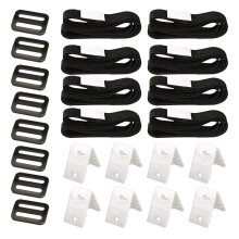 Pool Solar Cover Reel Straps 24 Pcs Kit, Heavy Duty Secure Reel Attachment for Inground Swimming Pool