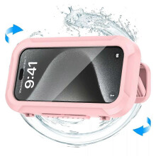 (pink) Zencey ShowerSafe, Shower Phone Holder Waterproof