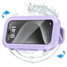 (purple) Zencey ShowerSafe, Shower Phone Holder Waterproof