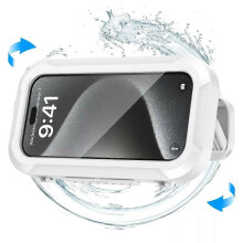 (white) Zencey ShowerSafe, Shower Phone Holder Waterproof