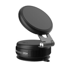 Magnetic Car Phone Mount with Foldable Retractable Arm, 360 Adjustable Suction Holder for Dashboard and Windshield