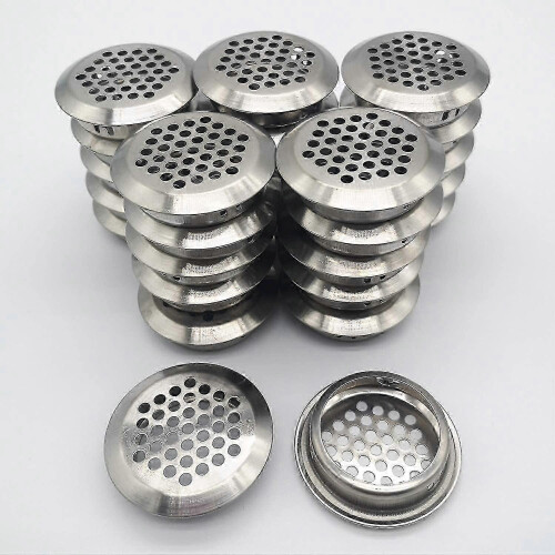 Küchenmöbel Lüftungsgitter – 35 mm Edelstahl Rundgewebe, 27 teilig 1