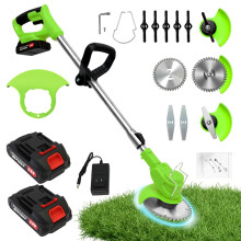 Cordless Weed Wacker 3 in 1 Battery Powered Grass Trimmer with 24V Batteries, Lightweight Telescopic Lawn Edger for Garden Yard